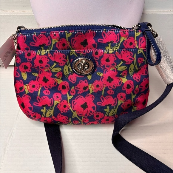 New COACH Poppy Floral Print Small Crossbody Bag - Picture 4 of 8